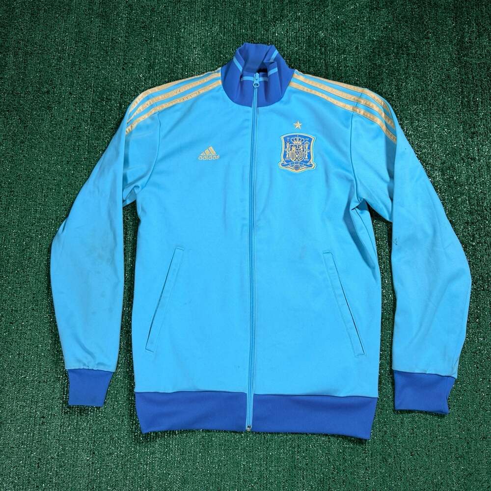 Adidas Spain National Team Track Jacket Men's Small Full Zip Soccer Jacket